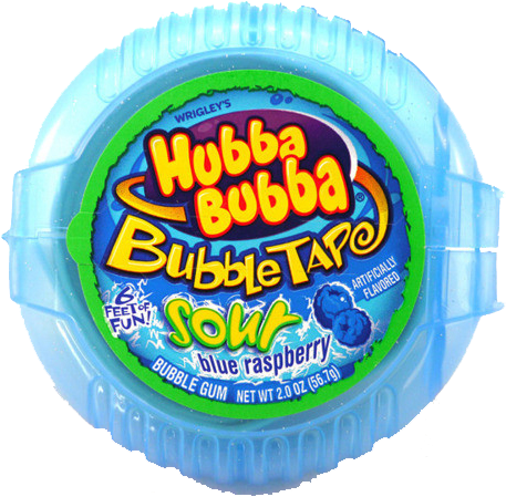Hubba Bubba Sour Blue Raspberry Bubble Tape Bubble - Blue Raspberry Bubble Tape (500x500), Png Download