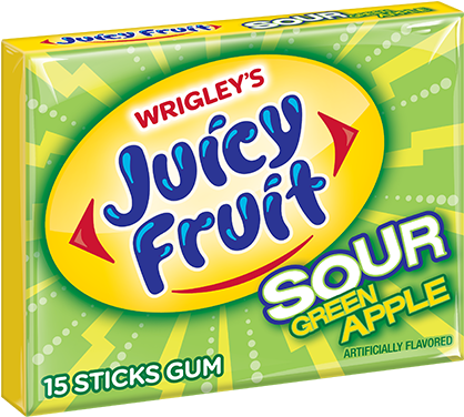 Sour Green Apple - Juicy Fruit Sour Apple (700x560), Png Download