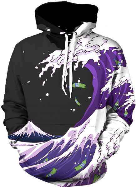 Purple Drank Koolaid Wave Hoodie - Sprite Hoodie (600x600), Png Download