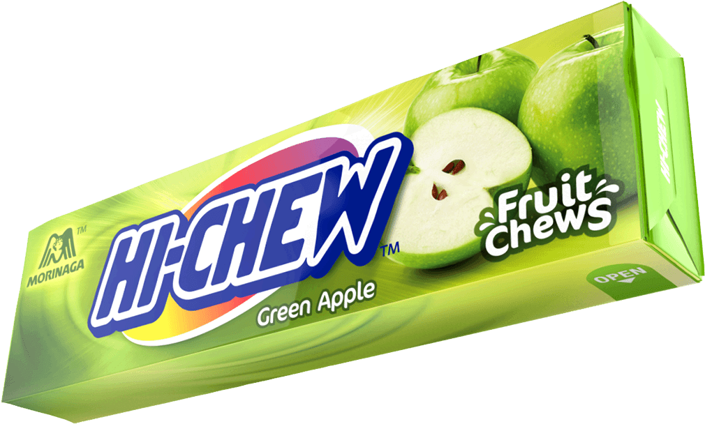Green Apple Hi-chew Stick - Hi-chew Mango 50g (1017x633), Png Download
