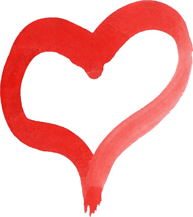 15 Red Watercolor Heart Onlygfx - Watercolor Painting (650x731), Png Download
