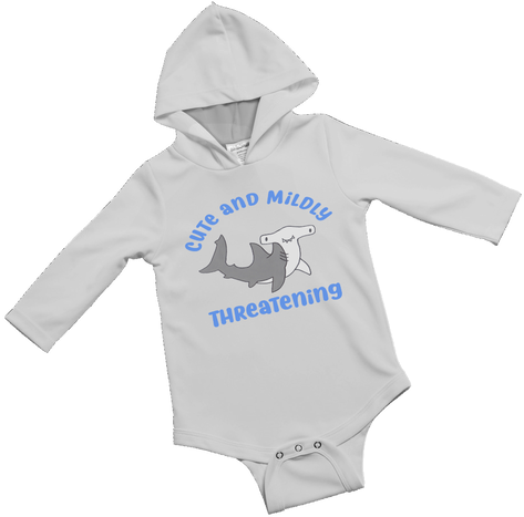 Baby Onesie Rated Upf 40 With A Built In Hoodie Available - Jessie Jessup Apparel (498x486), Png Download
