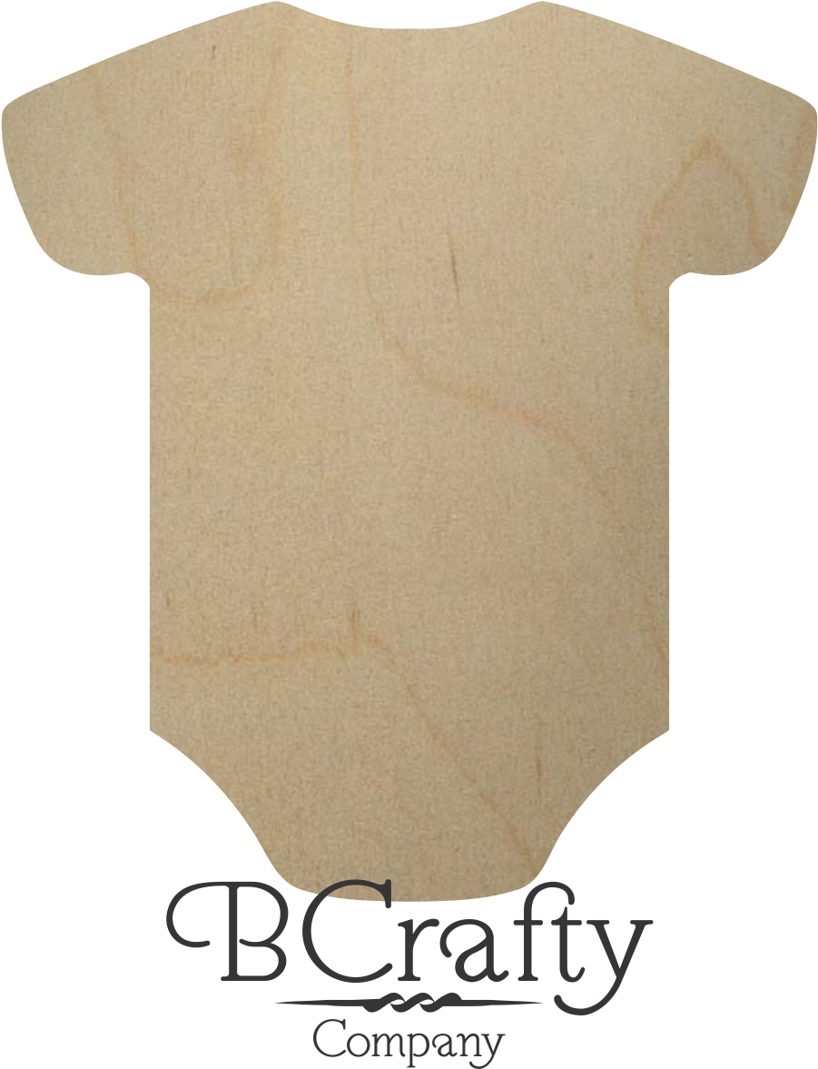 Wooden Baby Onesie Cutout Shape - Construction Paper (1124x1690), Png Download
