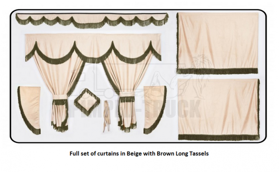 Curtains Truck Beige Red (900x900), Png Download