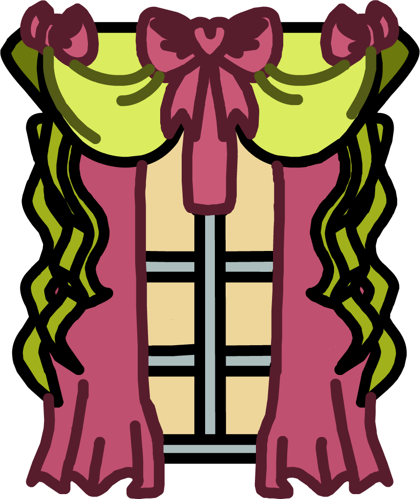 Pink Curtains Icon - Curtain (860x1022), Png Download