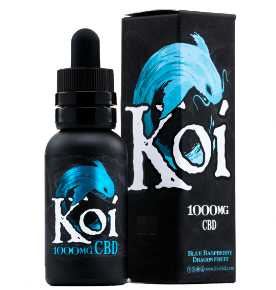100% All Natural Blue Raspberry Dragon Fruit Cbd Oil - Koi Cbd Gold 1000mg (600x600), Png Download