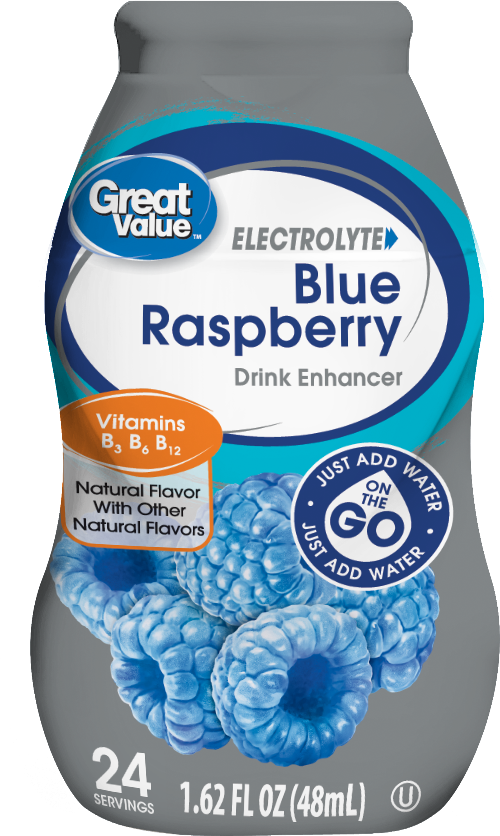 Great Value Electrolyte Drink Enhancer, Blue Rasberry, - Great Value Electrolyte Drink Mix (3000x3000), Png Download