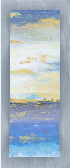 Sea Iii - Wavy - Art Print: Sea Mystery Panel Iii By Patricia Pinto (550x550), Png Download