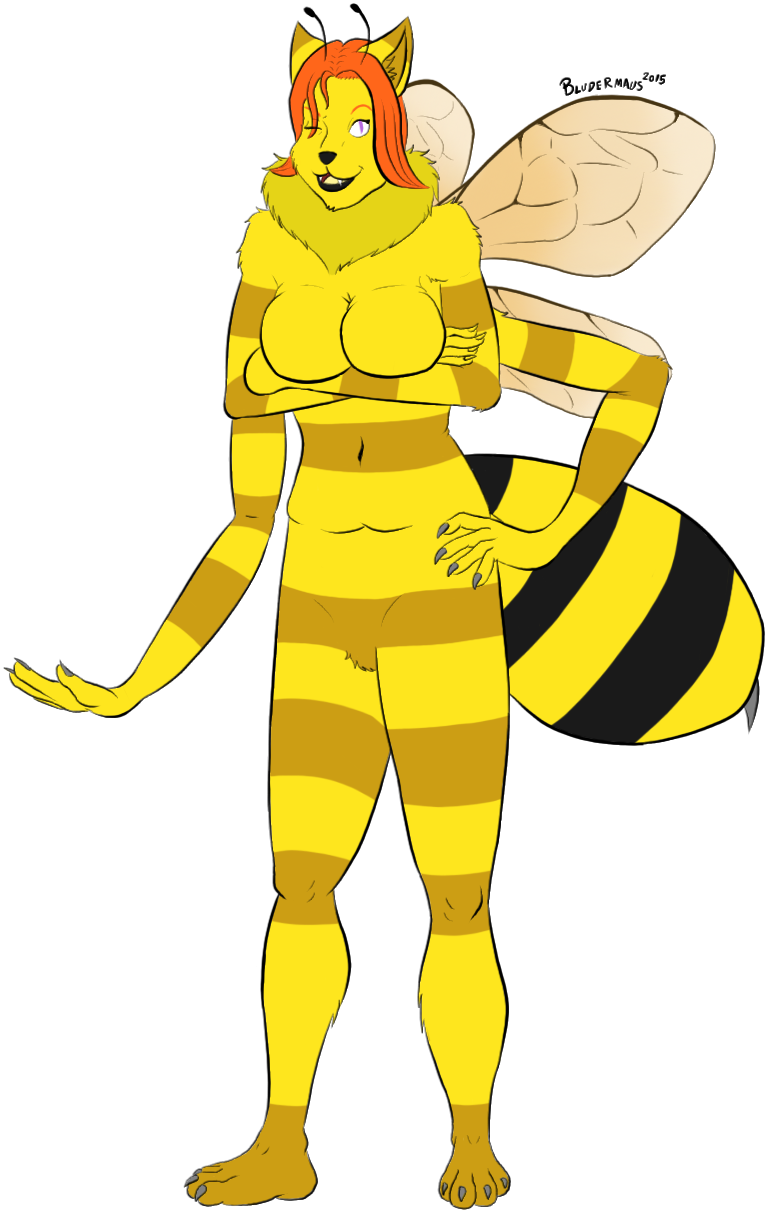 New Queen Bee In The Hive - Cartoon (1000x1400), Png Download