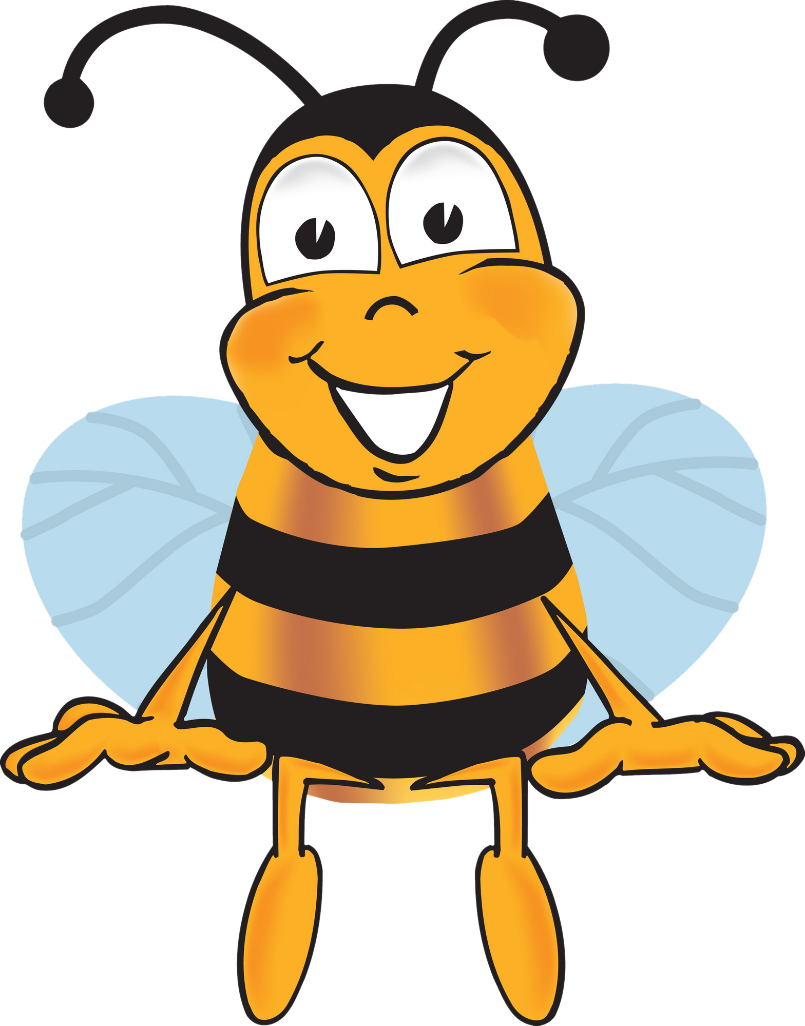 22 Jan 2015 - Bee Cartoon (1568x1999), Png Download