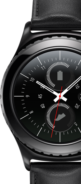 About 3600 Free Commercial & Noncommercial Clipart - Samsung Gear S2 Classic Sm-r7320 Smart Watch, Black (260x591), Png Download