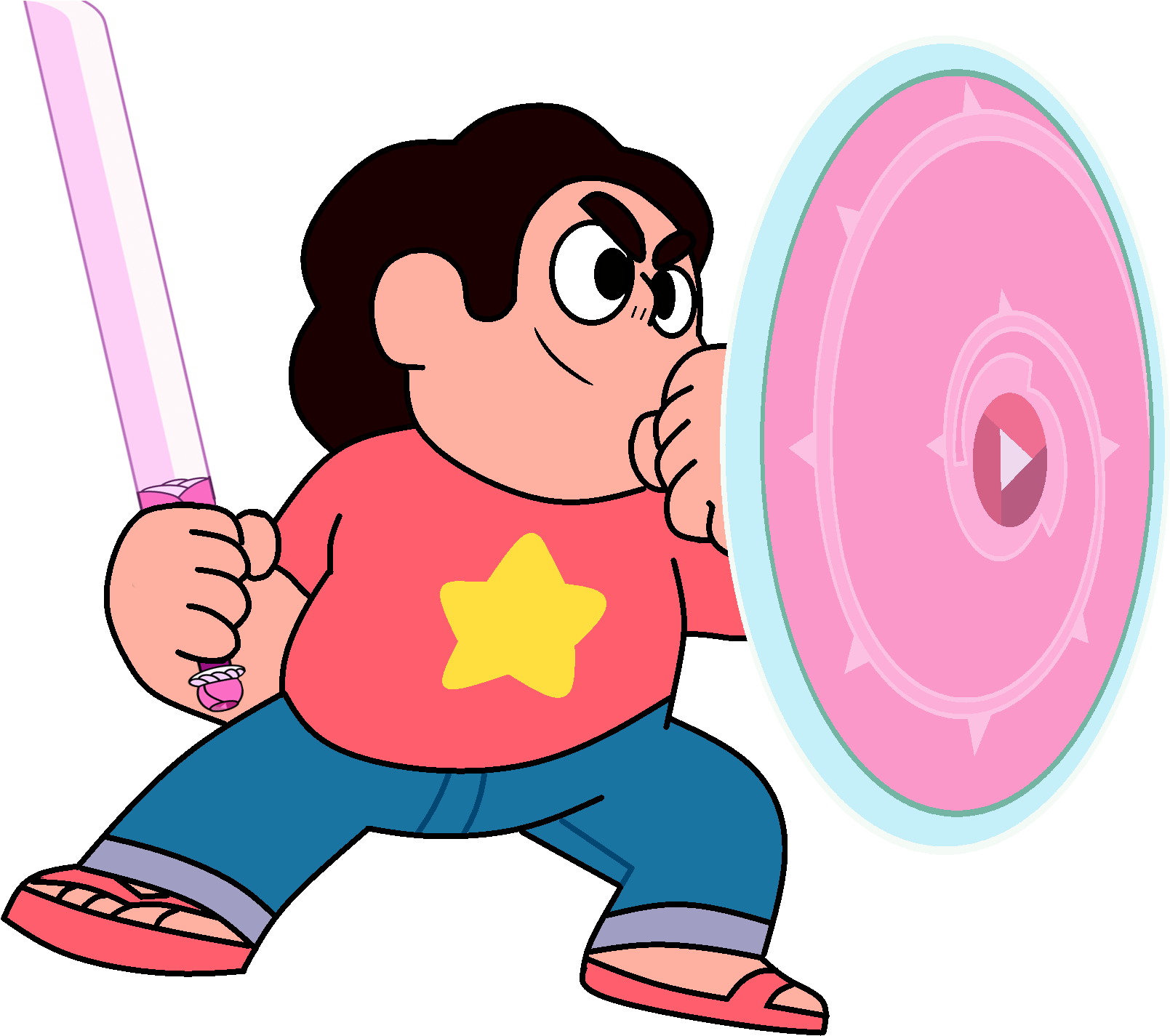 No Caption Provided No Caption Provided - Steven Universe With Shield (1680x1428), Png Download
