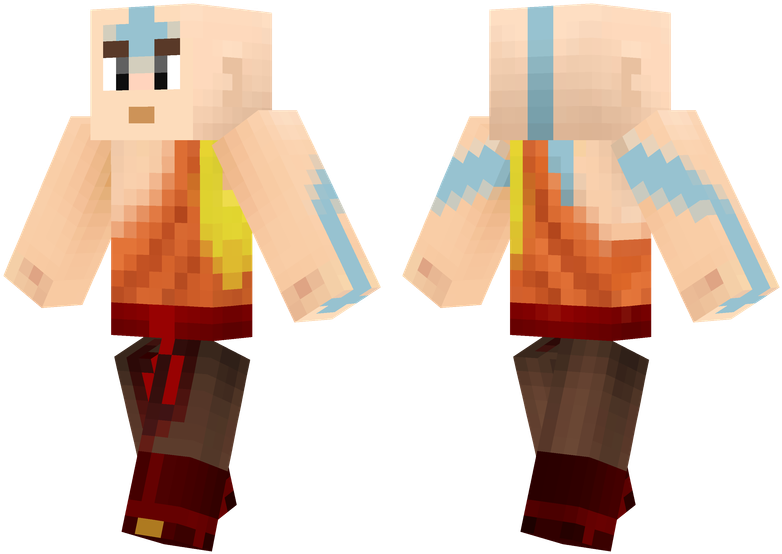 Aang - Minecraft Skin Soul Reaper (804x576), Png Download