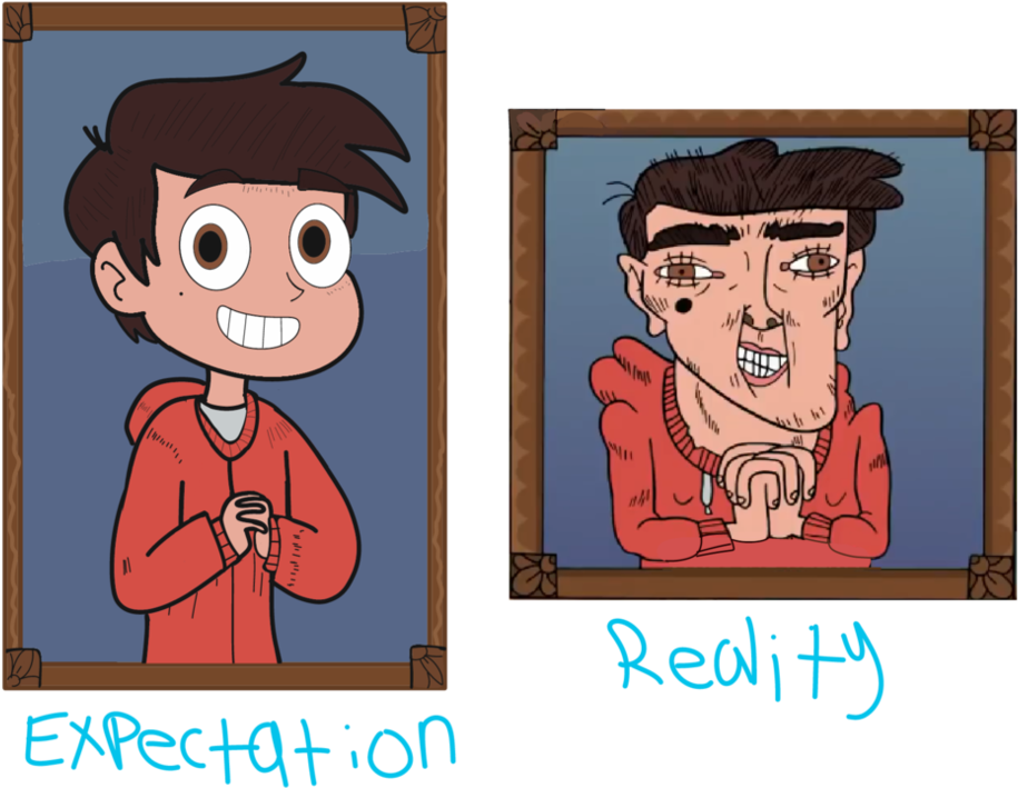 0 Replies 4 Retweets 7 Likes - Expectation Vs Reality Painting (1009x792), Png Download