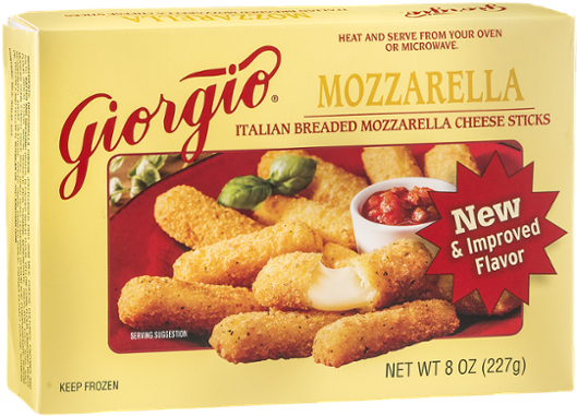 Giorgio Mozzarella Sticks, Italian Breaded - 8 Oz (600x600), Png Download