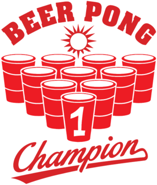 Beer Pong Champion (790x691), Png Download