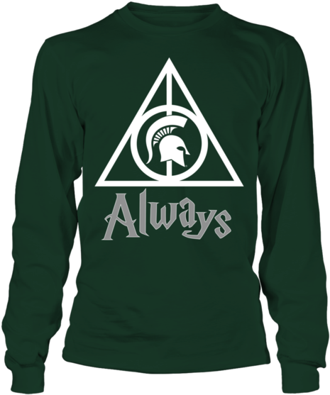 Michigan State Spartans Deathly Hallows Shirt - Lsu Shirts (600x600), Png Download