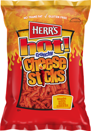 Herr's Hot! Gluten Free Crunchy Cheese Sticks (300x430), Png Download