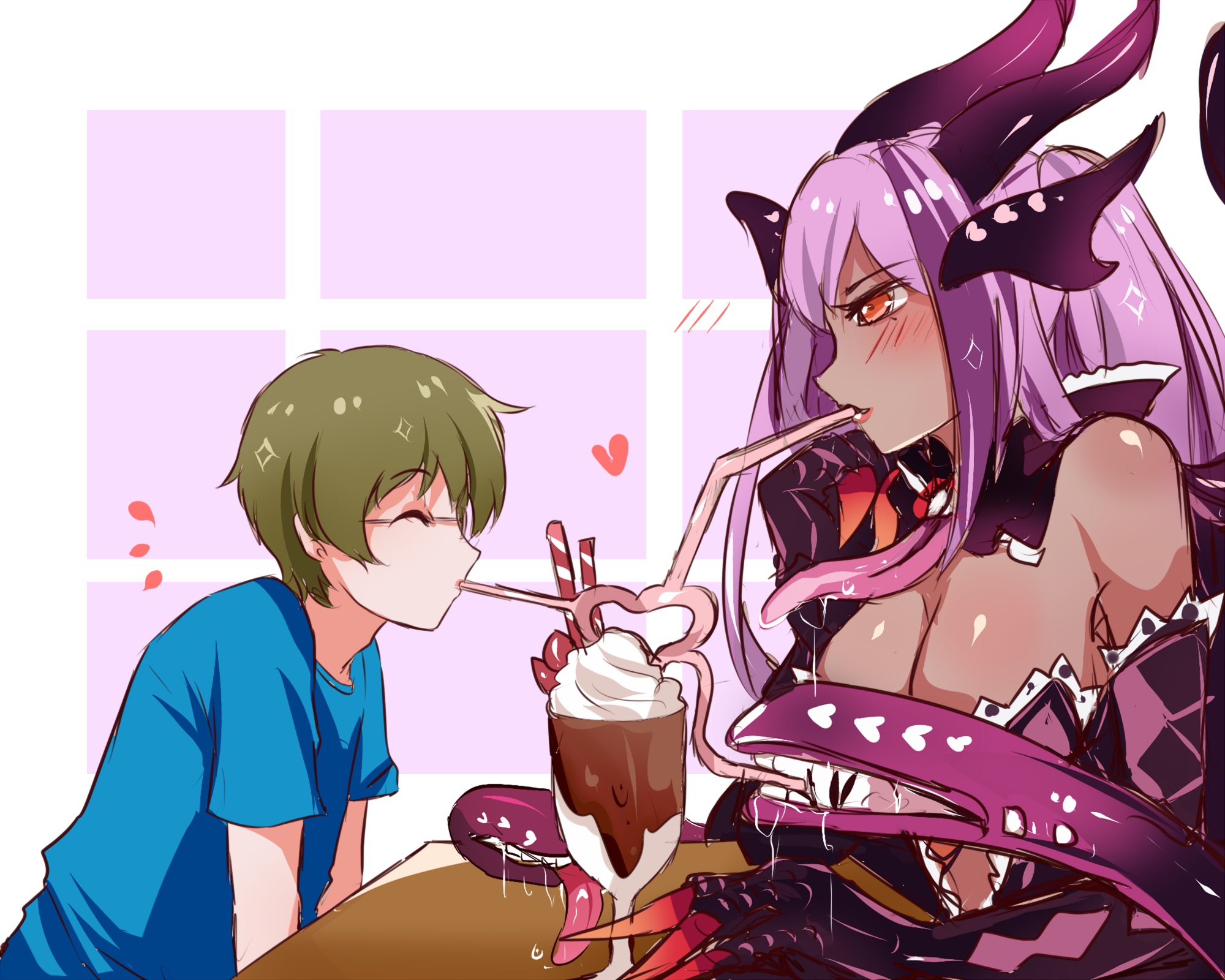 New Waifu Pic Came In Just In Time For Valentine's - Anime Monster Girl Jabberwocky (2000x1600), Png Download