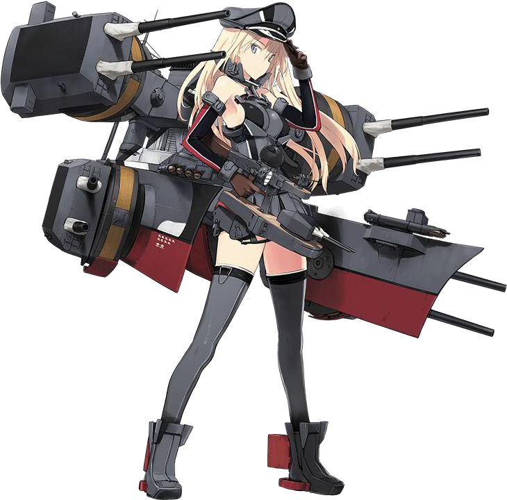 178 - Kancolle Bismarck Drei (729x739), Png Download