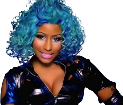Fly Niki Minajm, Images Of Niki Minaj, Nicki Minaj - Nicki Minaj With Blue Hair (400x343), Png Download