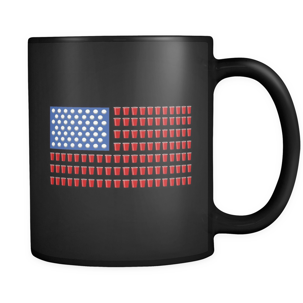 Beer Pong American Flag Black Mug - Lord Of The Cats Mug (1024x1024), Png Download