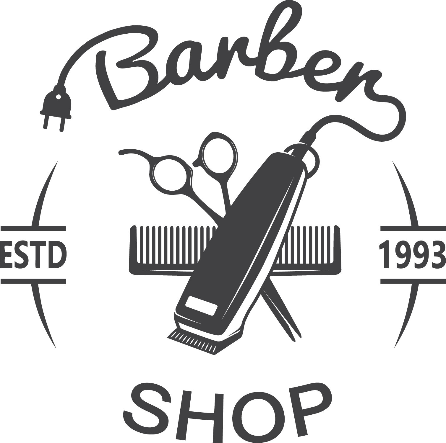 Download Barbershop Vector Clippers Barber Logo Png Image With No Background Pngkey Com