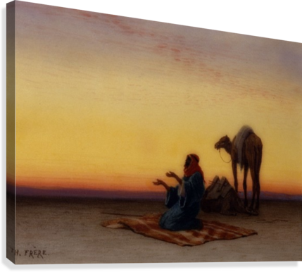 Arab At Prayer Canvas Print - Charles Theodore Frere (429x386), Png Download