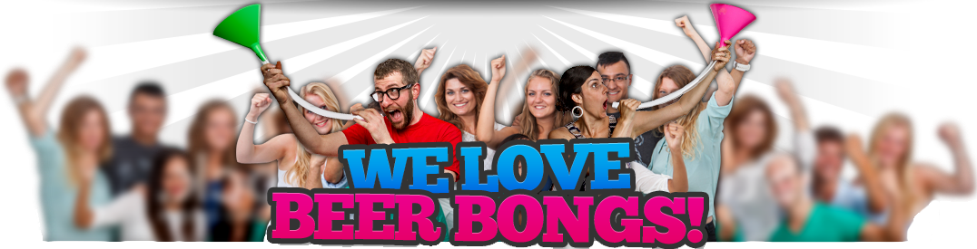Bottle Bong - Beer Bong Party (1076x275), Png Download