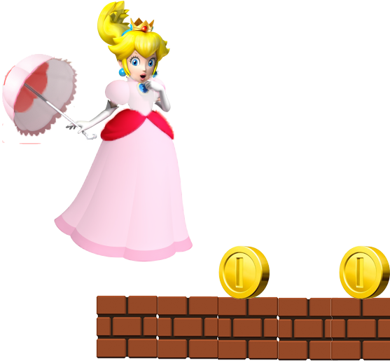 Peach - Peach Fantendo (587x543), Png Download