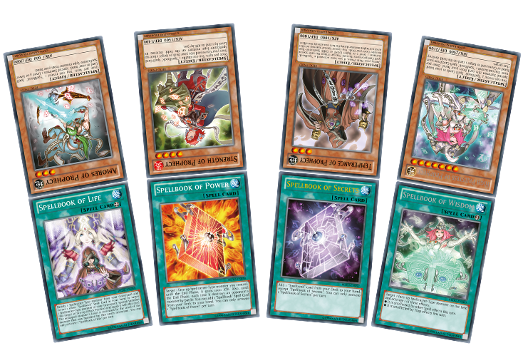 Return Of The Duelist - Yugioh Spellbook And Prophecy Cards (733x531), Png Download