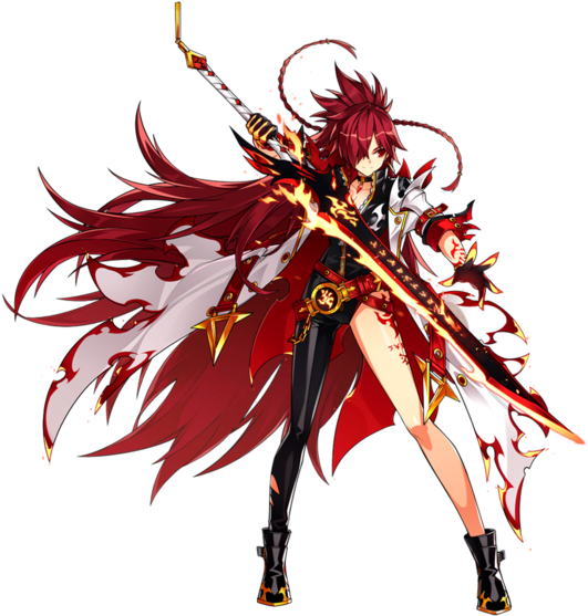 Flame Lordnofx - Elsword Rose 3rd Job (550x573), Png Download
