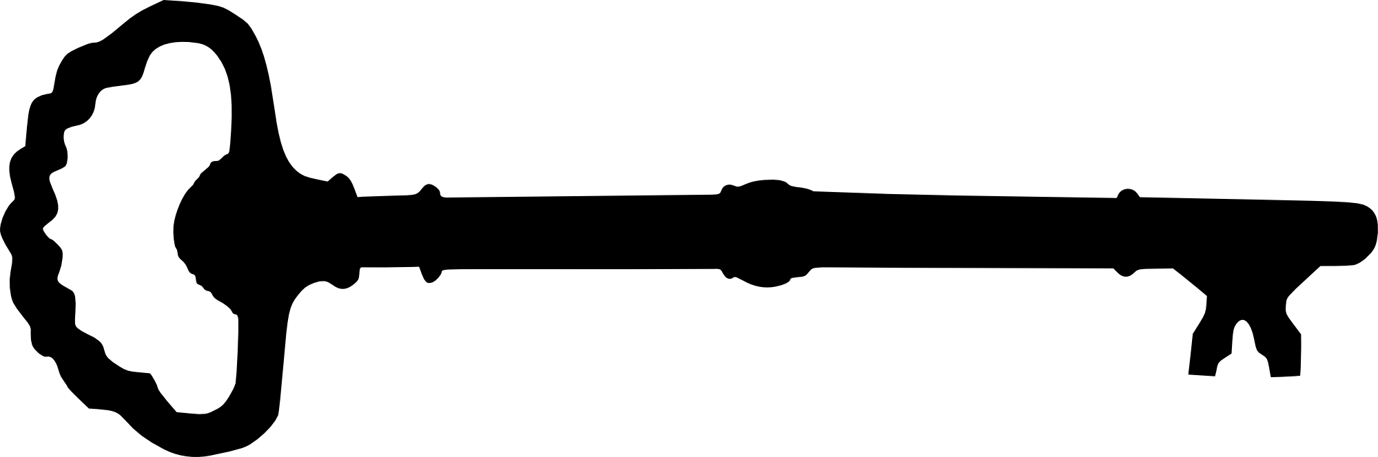 Free Png Skeleton Key Silhouettes Png Images Transparent - Portable Network Graphics (850x283), Png Download