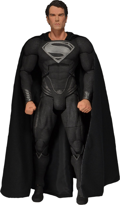 Man Of Steel - Man Of Steel - 1/4 Scale Figure - Black Suit (409x700), Png Download