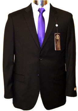 Black Retail Suit - Caravelli Black Suit (360x360), Png Download