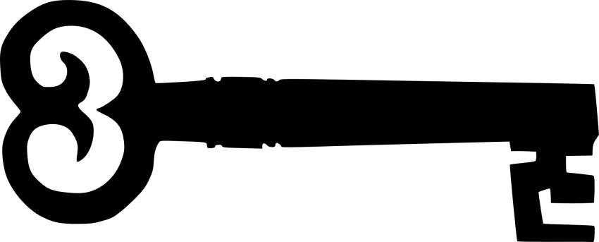 Free Png Skeleton Key Silhouettes Png Images Transparent - Portable Network Graphics (850x343), Png Download