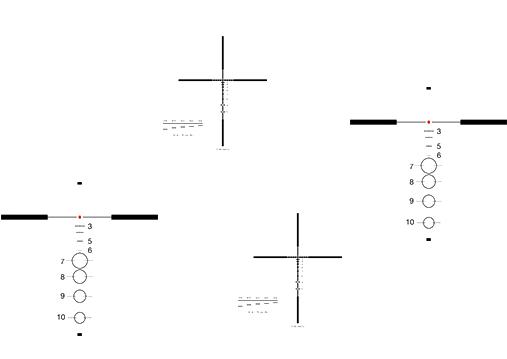 Reticle Calibration Elcan - Elcan Specter Tr Reticle (1200x362), Png Download