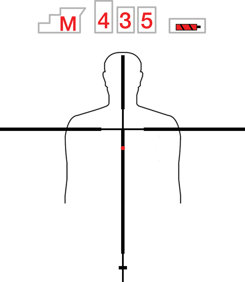Steiner 8790 Red Dot Reticle Ics Intelligent Combat - Red Dot Sight (781x900), Png Download