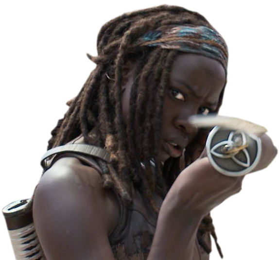 Michonne The Walking Dead Render By Twdmeuvicio On - Michonne The Walking Dead Scenes (622x540), Png Download