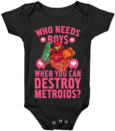 Who Needs Boys When You Can Destroy Metroids Baby Onesy - Metroid Ridley T Shirt (484x484), Png Download