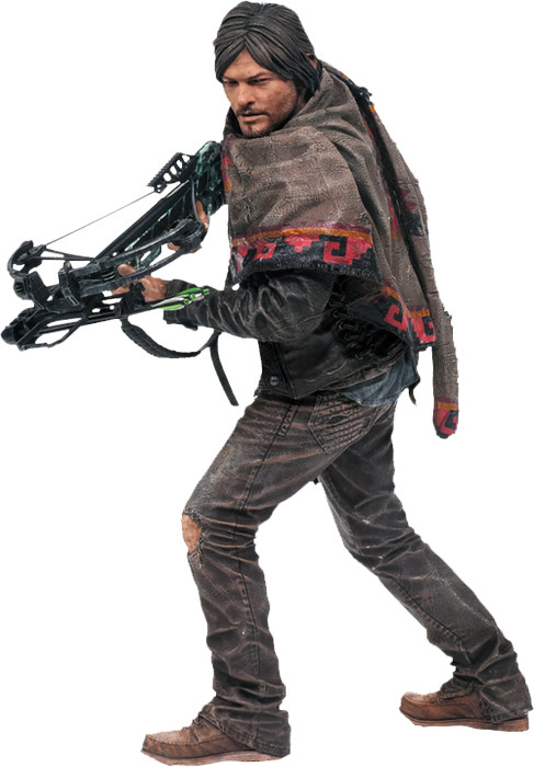 The Walking Dead - Daryl Action Figure (487x700), Png Download