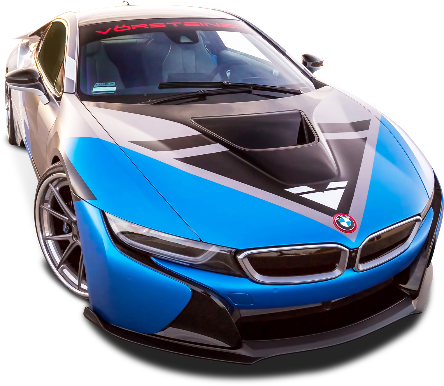 Vorsteiner Bmw I8 Vr E Blue Car Png Image - Bmw I8 (1656x1432), Png Download