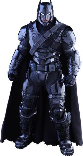Dawn Of Justice Armored Batman Black Chrome Version - Hot Toys Armored Batman (black Chrome Version) (321x600), Png Download