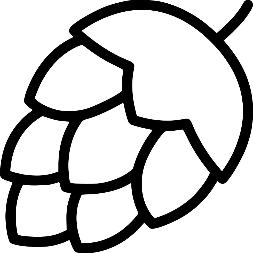 Hops Comments - Black And White Hops (980x980), Png Download
