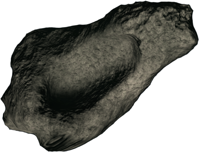 Image Black And White Download Asteroid Clipart - Transparent Background Asteroid Png (709x562), Png Download