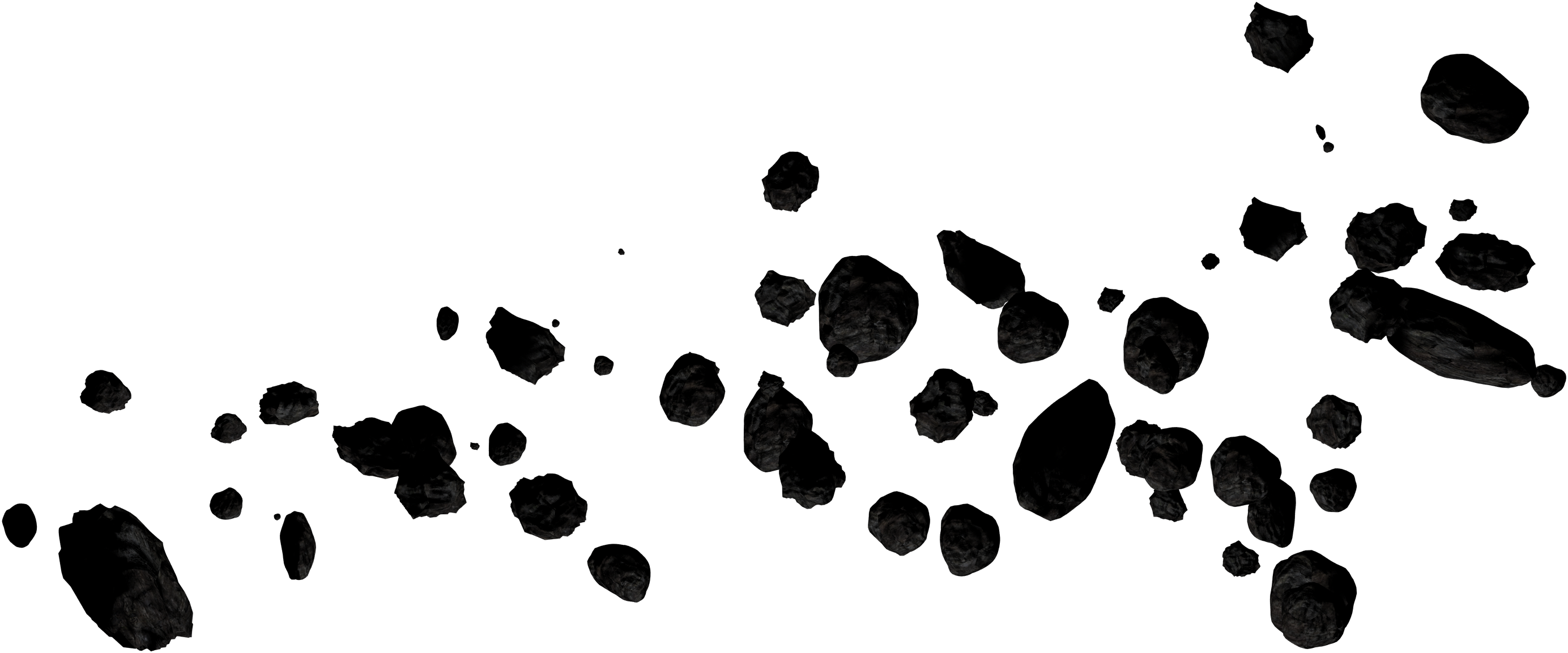 Asteroid Field Pack - Asteroid Belt Clipart (600x337), Png Download