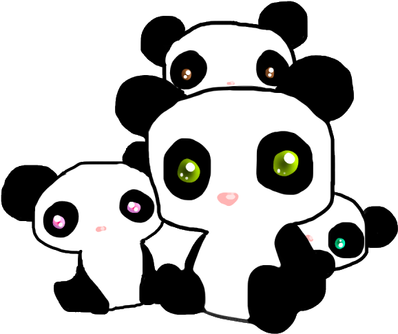 Chibi Panda By Toxicalkiss On Clipart Library - Cute Chibi Panda Transparent (722x593), Png Download