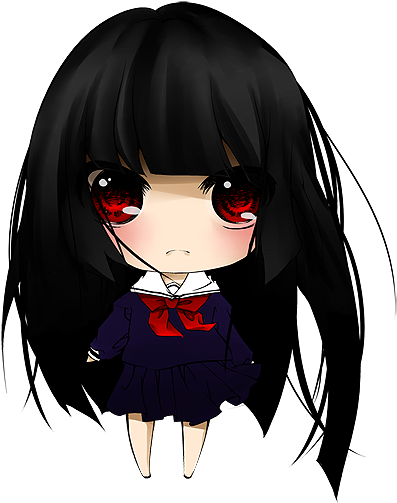 Chibi Enma Ai By Ofullmoon-d4vxd6s - Anime Chibi Enma Ai (450x550), Png Download