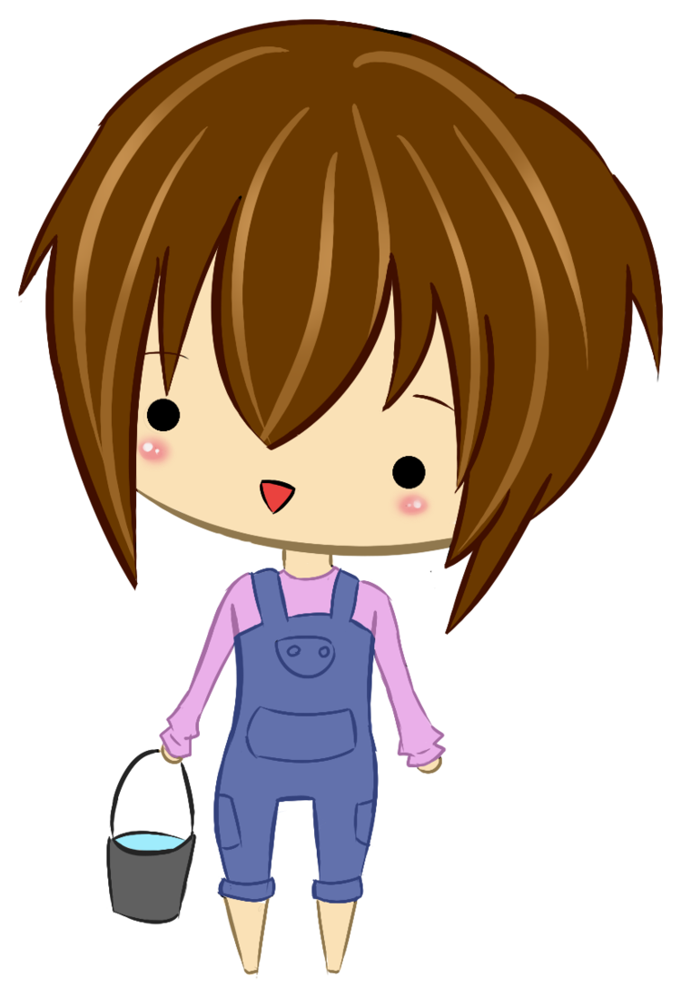 Svg Transparent Stock Chibi Female Deviantart Transprent - Farmer Girl Png (900x1299), Png Download