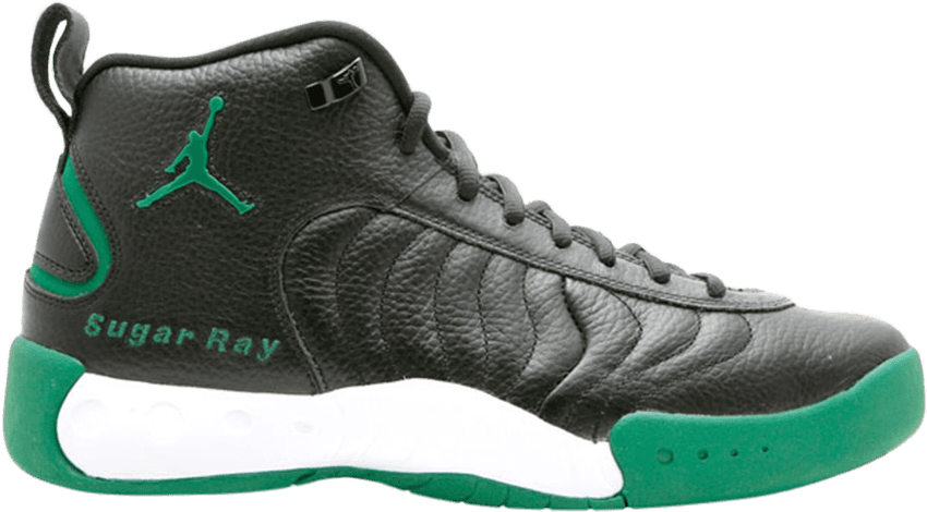 Jumpman Team Pro 'ray Allen' - Black And Green Jumpman Pro Jordans (850x470), Png Download